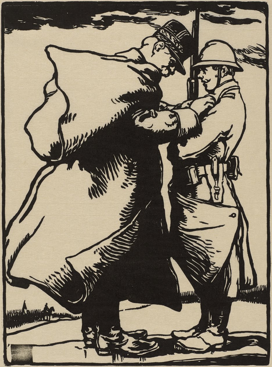 Joffre，Pèredu Soldat（日本桑纸上的木刻） 作者 奥古斯特·勒佩雷（Auguste Lepere）