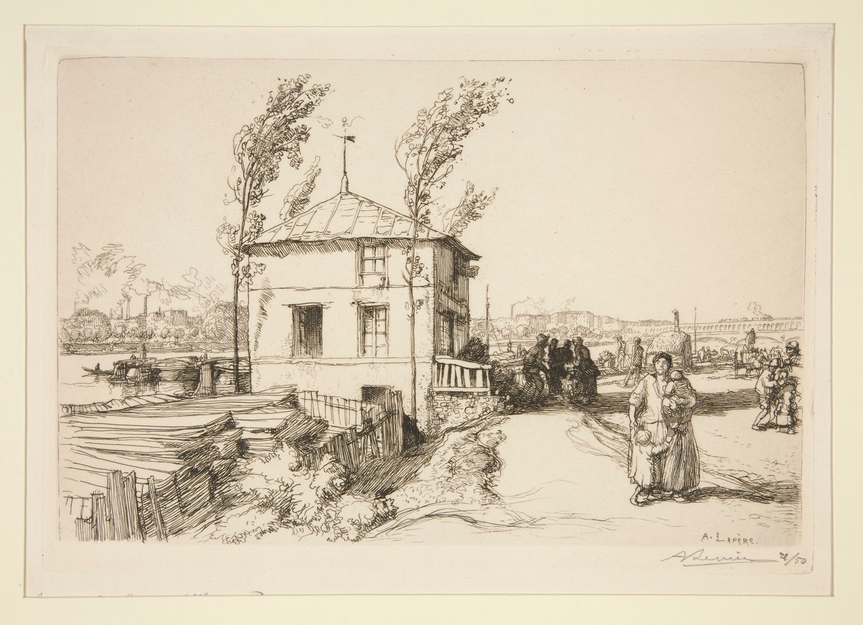 La guinguette, route de Billancourt 作者 奥古斯特·勒佩雷（Auguste Lepere）