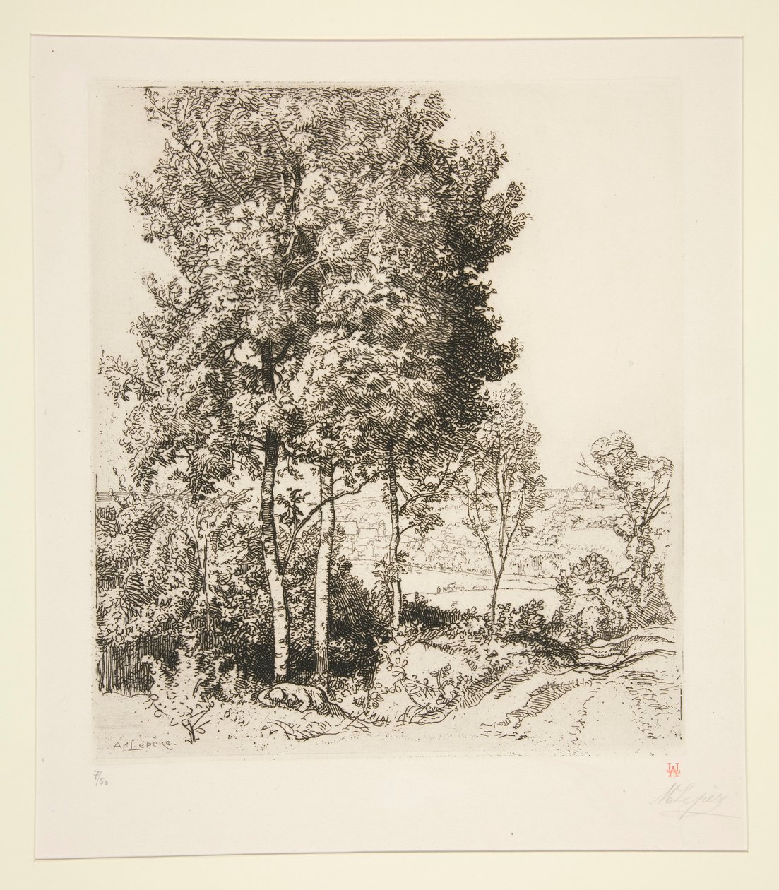 La valle du Petit Morin prs de Verdelot (Seine-et-Marne) (韦尔德洛附近的小莫林山谷 [Seine-et-Marne]) 作者 奥古斯特·勒佩雷（Auguste Lepere）