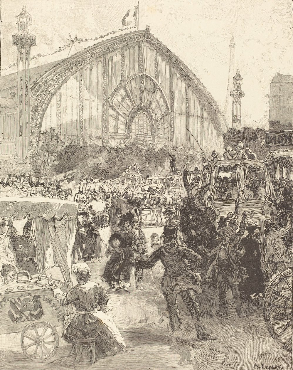 Le Palais des Machines，1889年出版。 作者 奥古斯特·勒佩雷（Auguste Lepere）