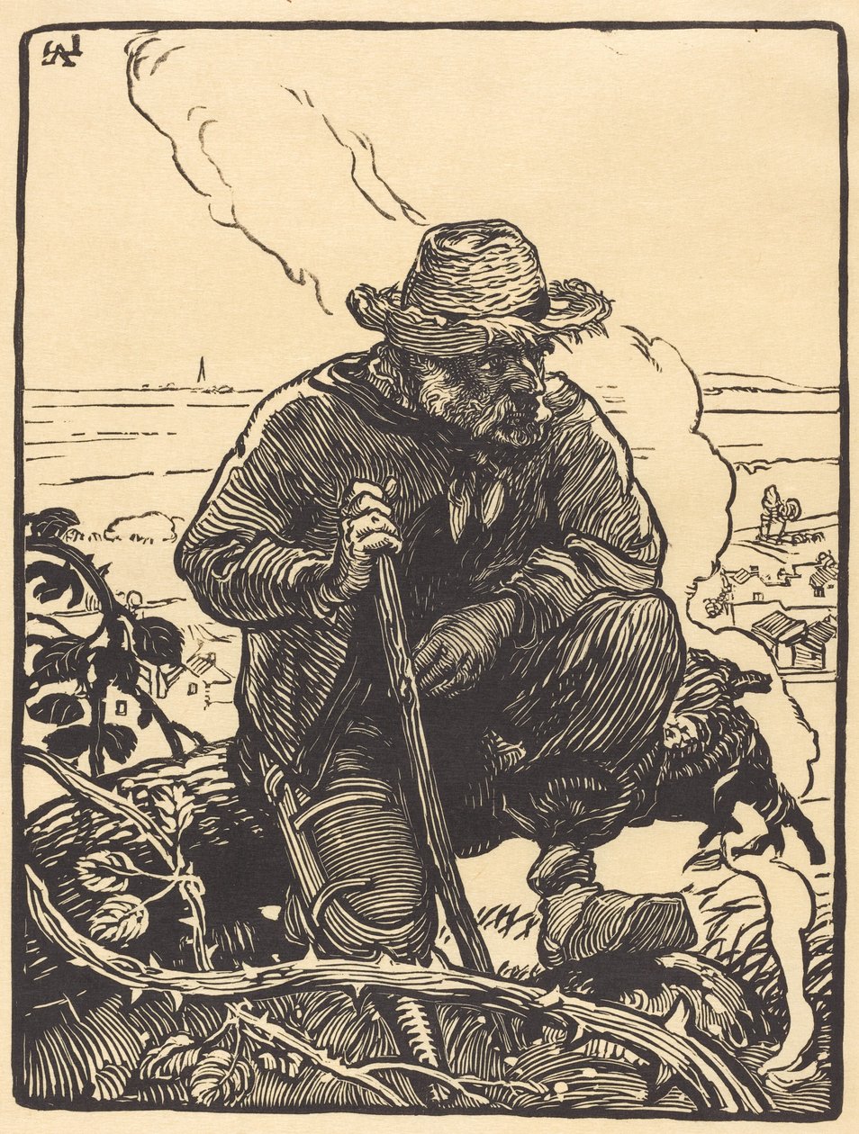 Le gueux des campagnes, 1895年。 作者 奥古斯特·勒佩雷（Auguste Lepere）