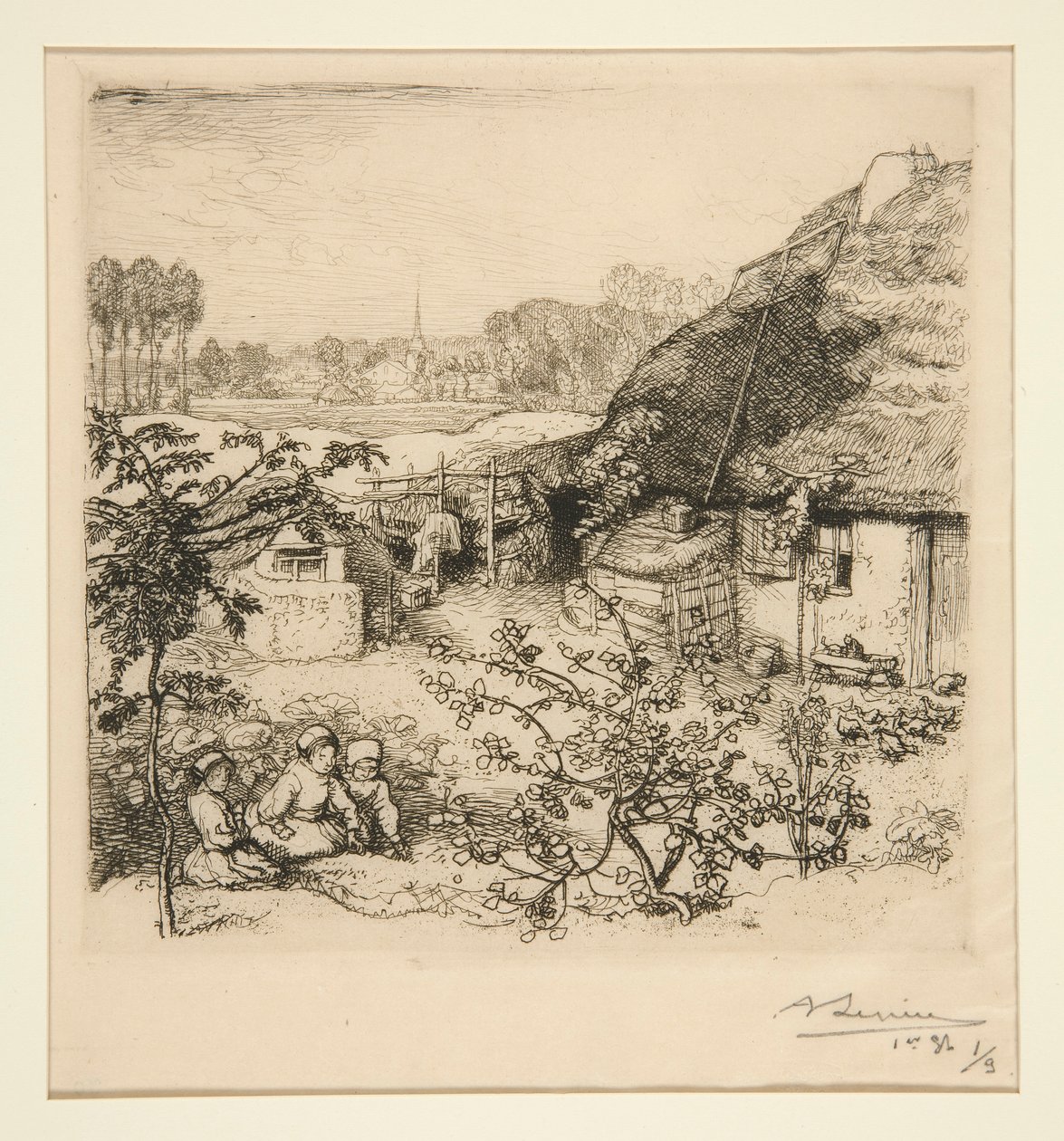 Le nid (Saint-Jean-de-Monts) (Shelter [Saint-Jean-de-Monts]) 作者 奥古斯特·勒佩雷（Auguste Lepere）