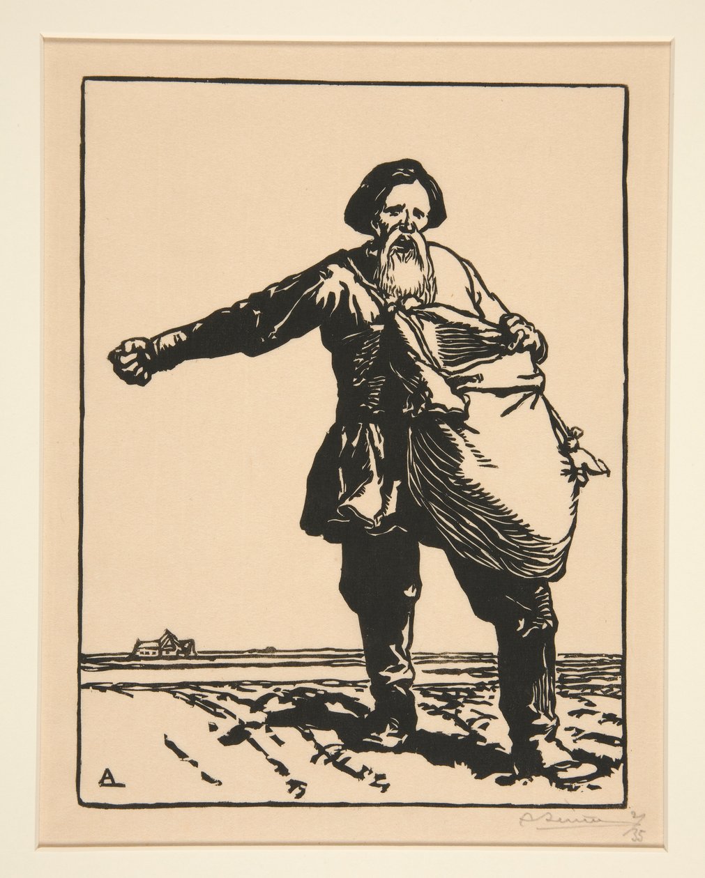 俄罗斯农民》，选自《1914 年的战争》，第一辑，第 2 号 作者 奥古斯特·勒佩雷（Auguste Lepere）