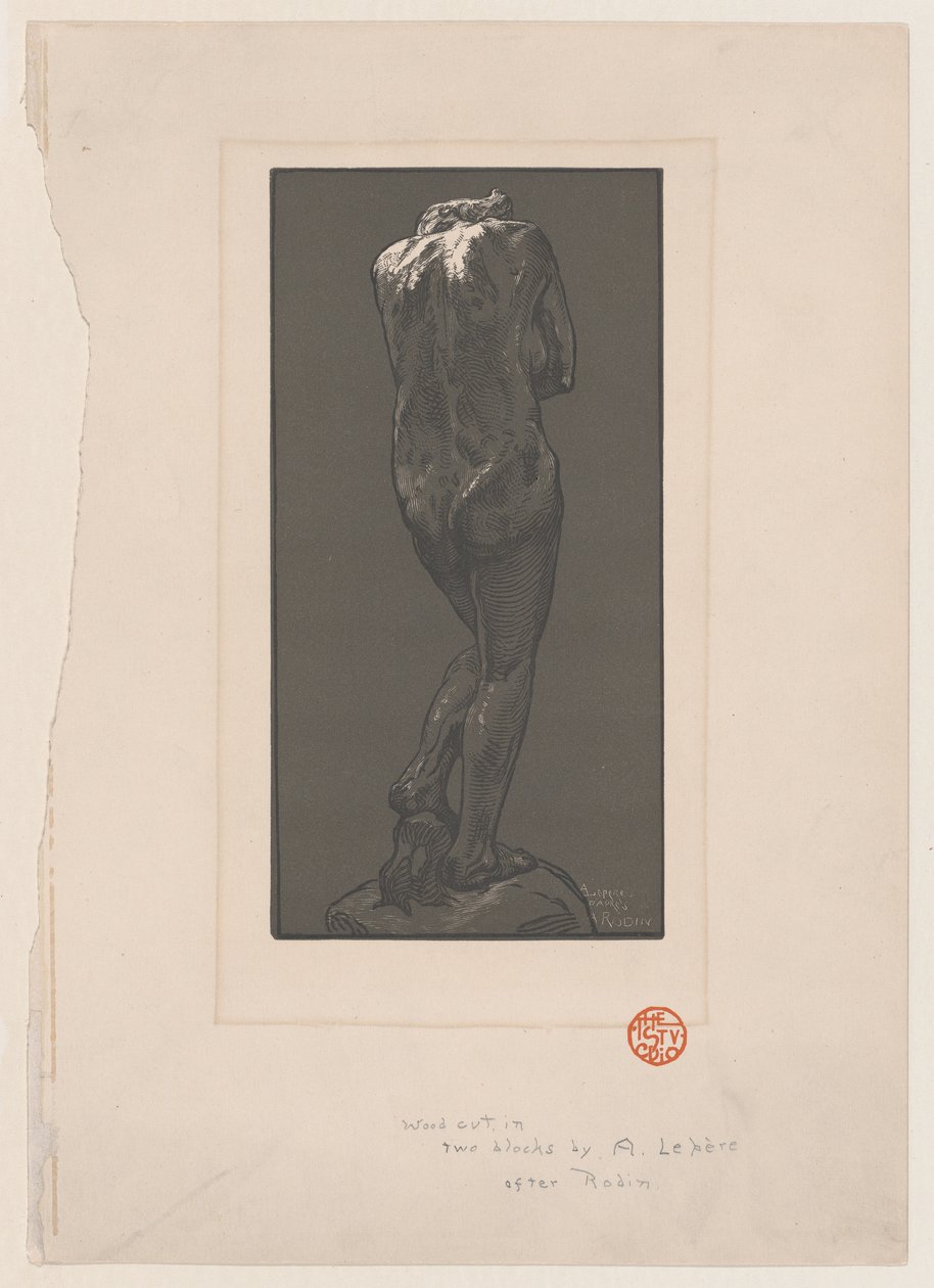 裸体雕像，从后面看，约1902年。 作者 奥古斯特·勒佩雷（Auguste Lepere）