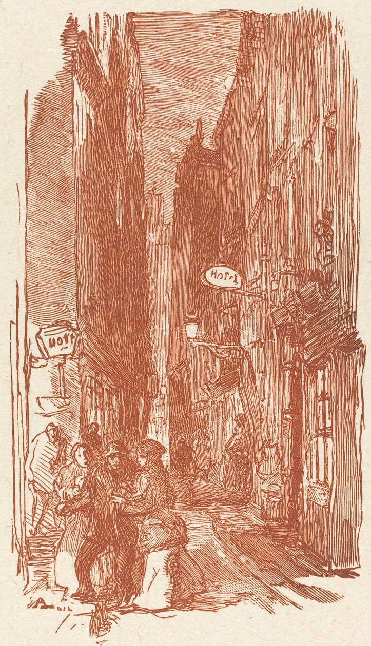 圣塞弗兰街，1901年出版。 作者 奥古斯特·勒佩雷（Auguste Lepere）