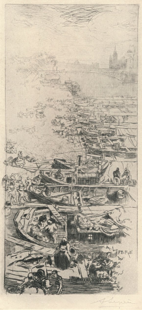 苹果市场，1915年 作者 奥古斯特·路易斯·勒佩尔