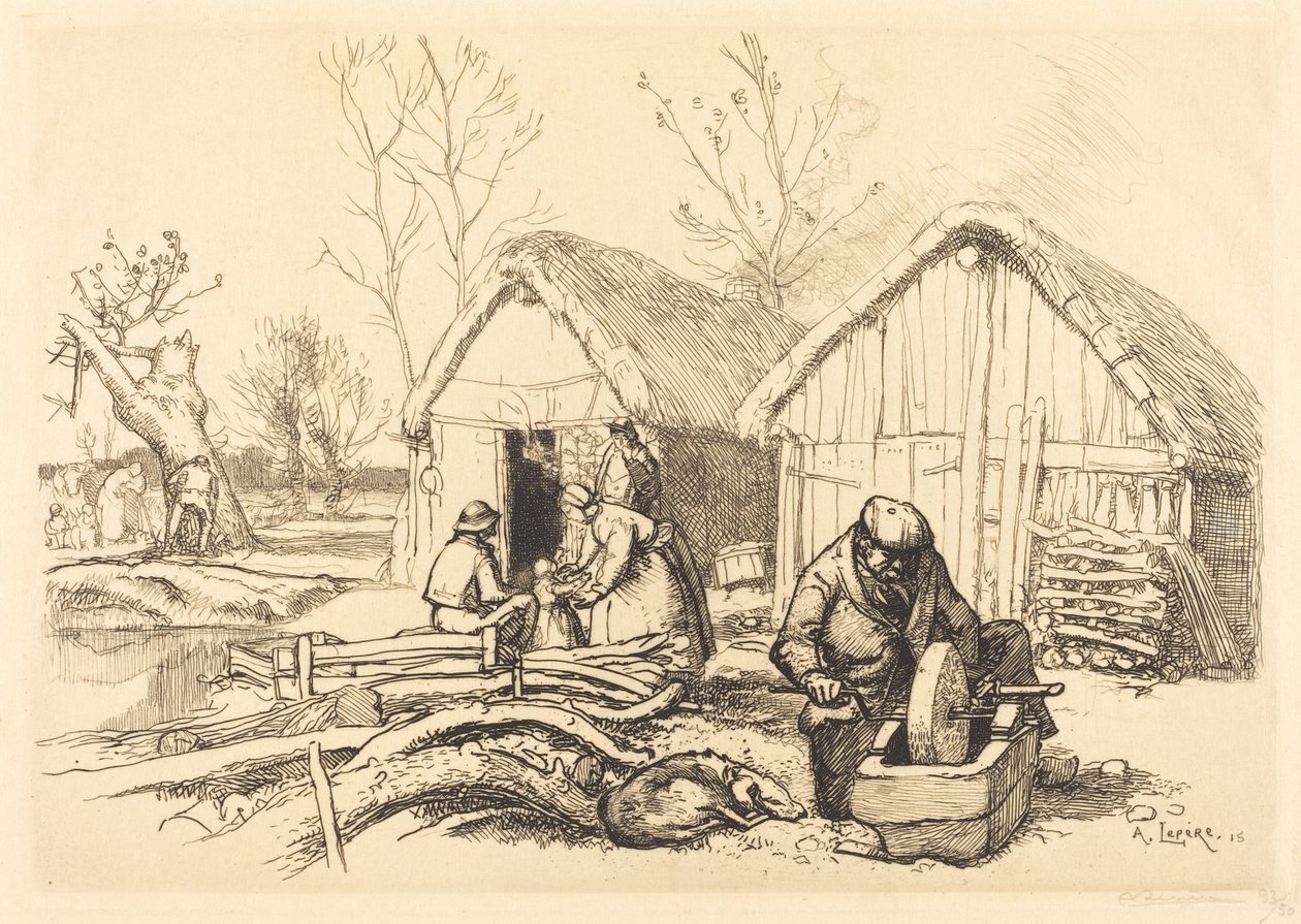 樵夫之家，旺地 La maison du bucheron，旺地，1915年。 作者 奥古斯特·勒佩雷（Auguste Lepere）