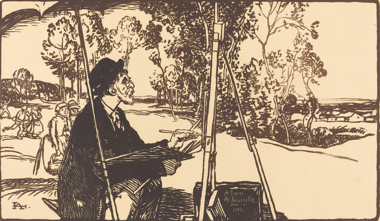 景观艺术家Le paysagiste, 1912年。 作者 奥古斯特·勒佩雷（Auguste Lepere）