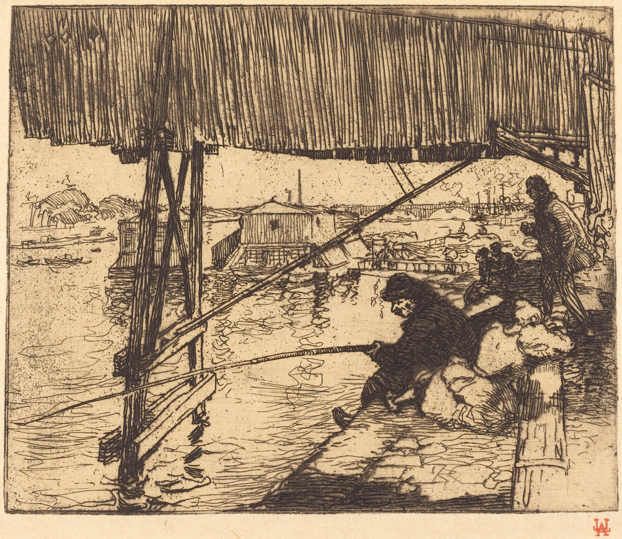贝西桥下(Sous le pont de Bercy) 作者 奥古斯特·勒佩雷（Auguste Lepere）