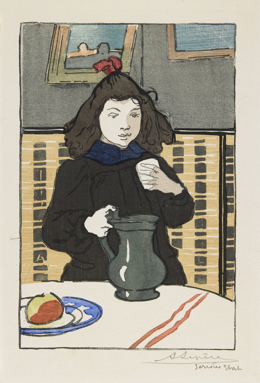 投手的年轻女孩，1890年 作者 奥古斯特·路易斯·勒佩尔