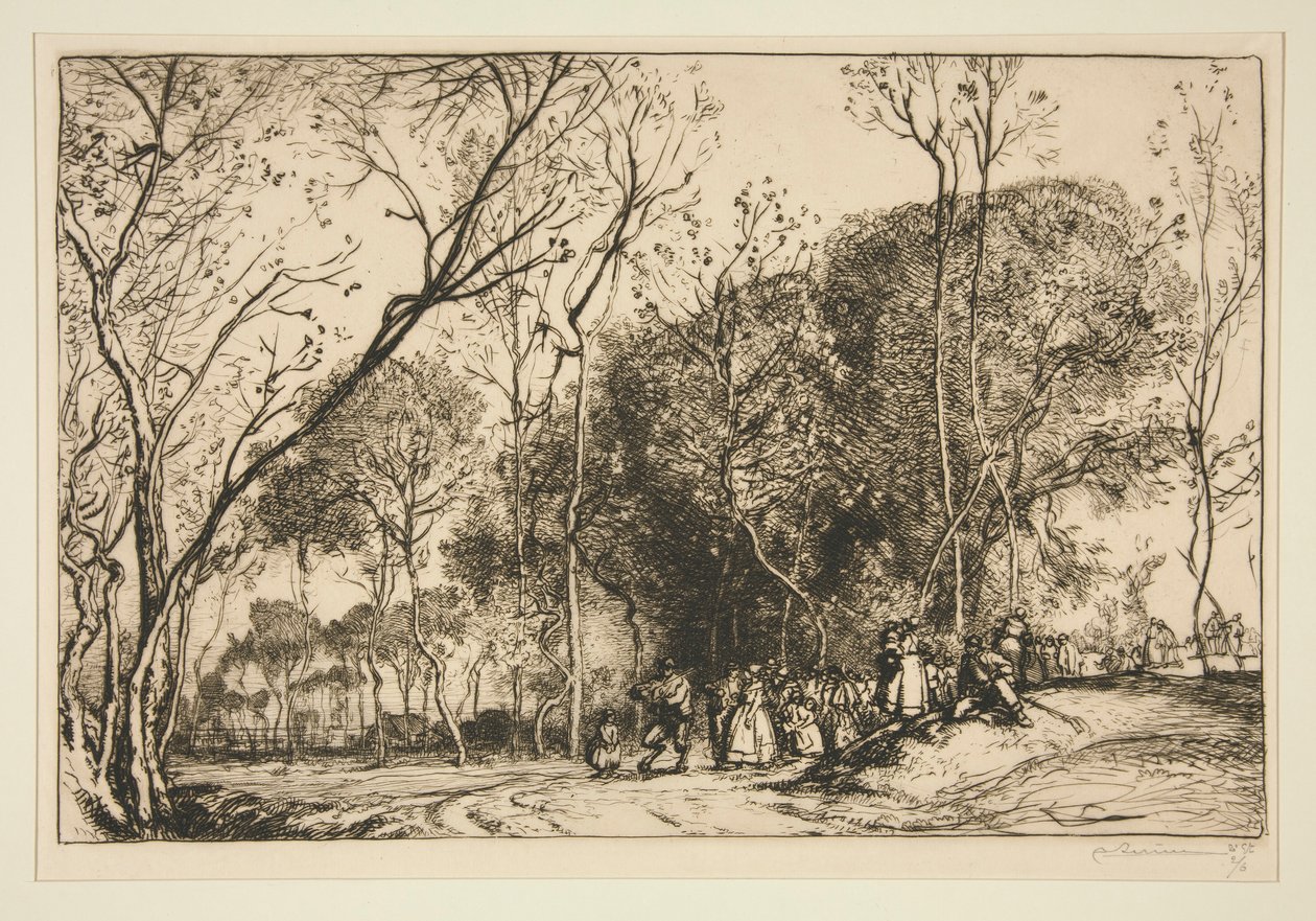 圣马丁的夏天，过去的婚礼》（Saint-Martin, la noce qui passe） 作者 奥古斯特·勒佩雷（Auguste Lepere）