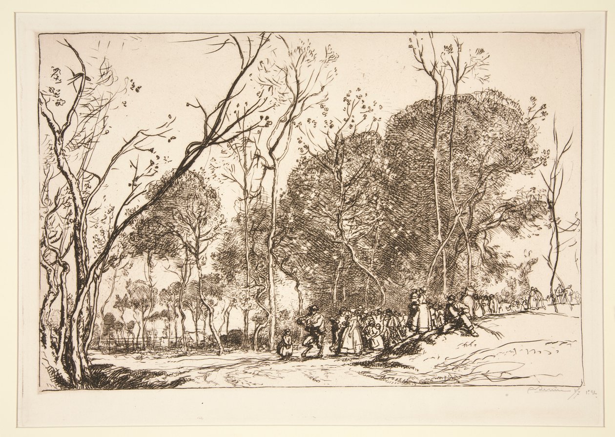 圣马丁之夏，过去的婚礼》（Summer of Saint-Martin, la noce qui passe） 作者 奥古斯特·勒佩雷（Auguste Lepere）