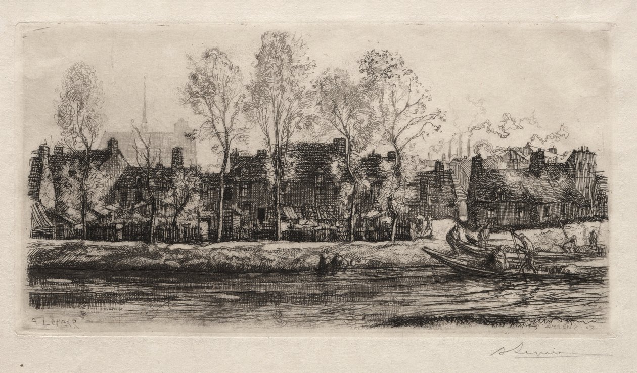亚眠，索姆河岸，1907年。 作者 奥古斯特·路易斯·勒佩尔