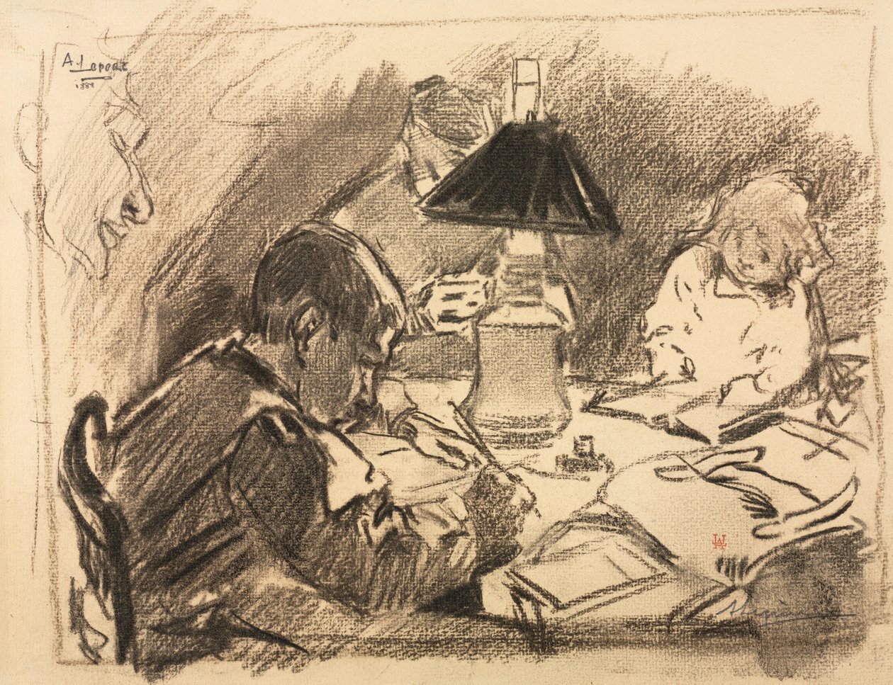 《绕灯》，1888年。 作者 奥古斯特·路易斯·勒佩尔