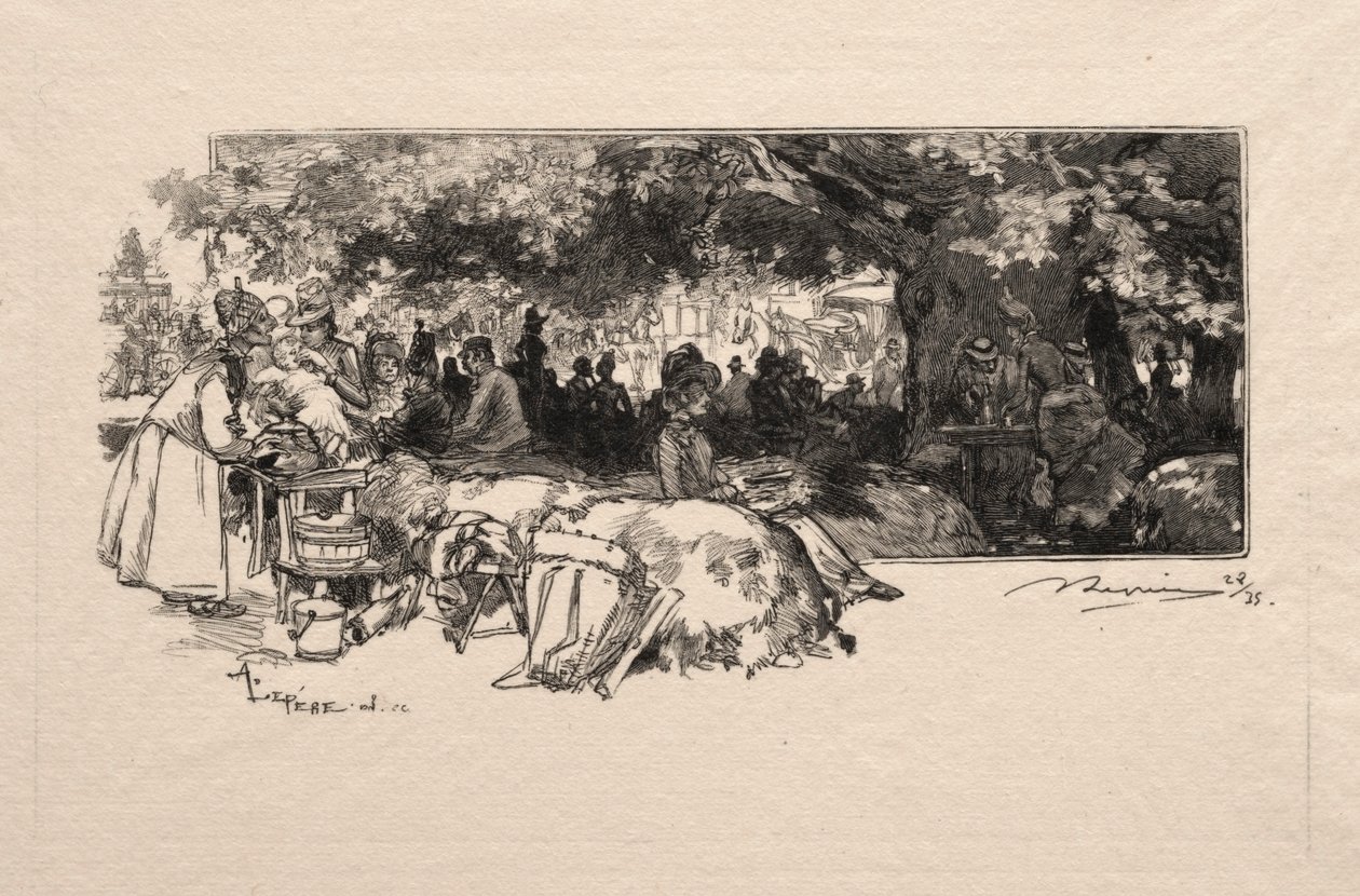 皮查德母亲的食堂，1888年。 作者 奥古斯特·路易斯·勒佩尔