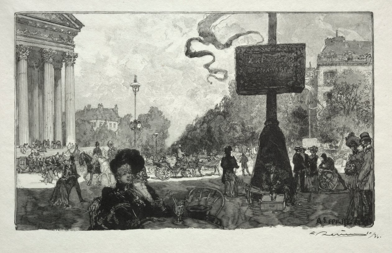 1890年，皇家街的一角。 作者 奥古斯特·路易斯·勒佩尔
