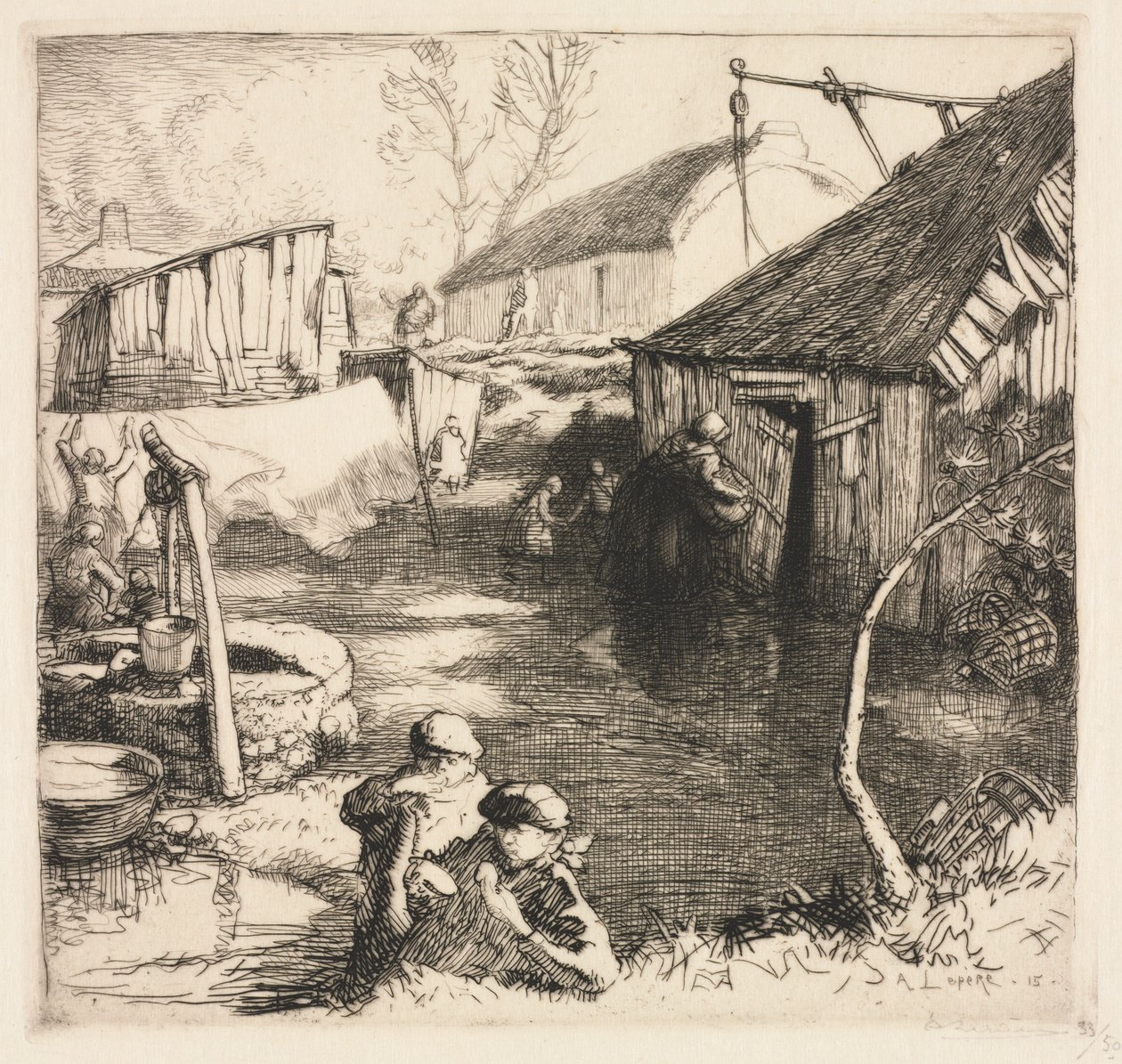 渔民区Saint-Jean-de-Monts，1915年。 作者 奥古斯特·路易斯·勒佩尔