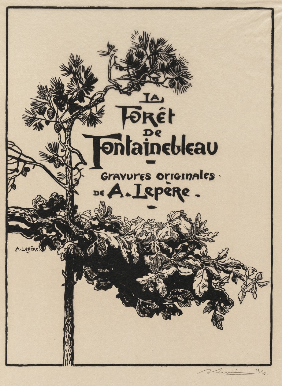 枫丹白露森林：Frontispiece枫丹白露堡：Frontispiece，1908年。 作者 奥古斯特·路易斯·勒佩尔