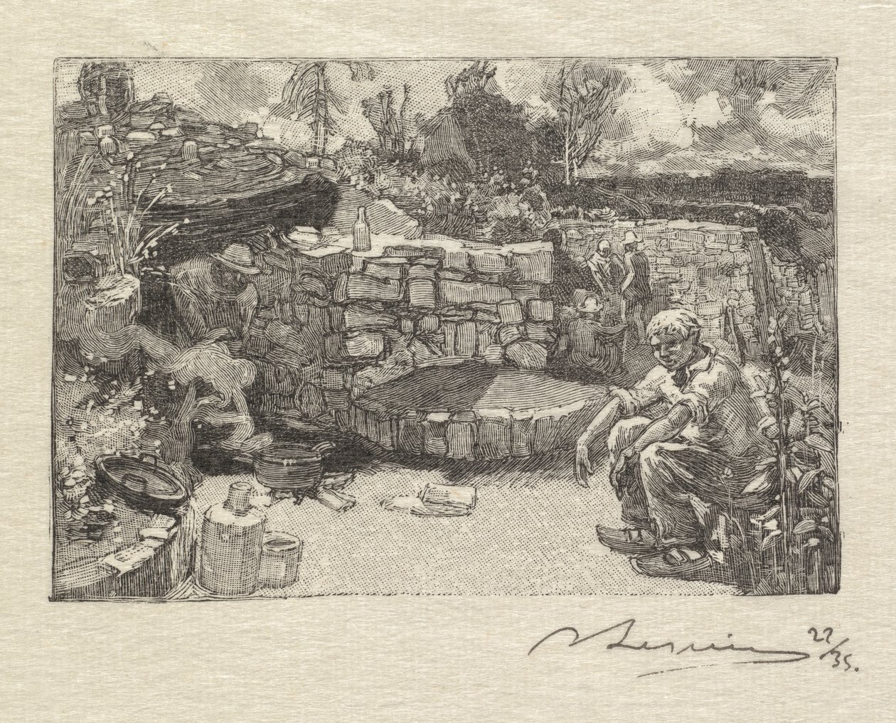 枫丹白露森林：Quarrymans Lodge枫丹白露森林：Carrier Lodge，1890年。 作者 奥古斯特·路易斯·勒佩尔