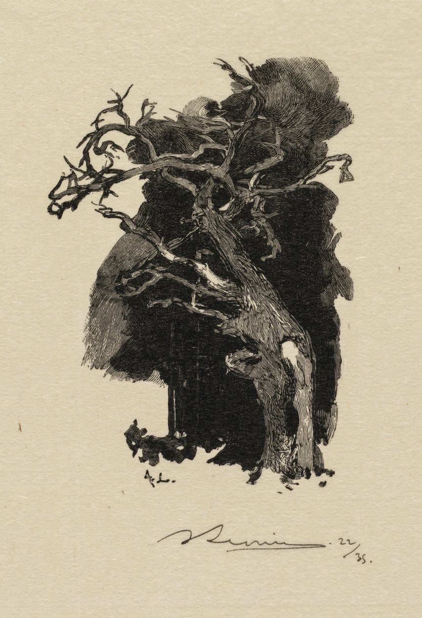 枫丹白露森林：狂怒的人枫丹白露森林：狂怒的人，1890年。 作者 奥古斯特·路易斯·勒佩尔