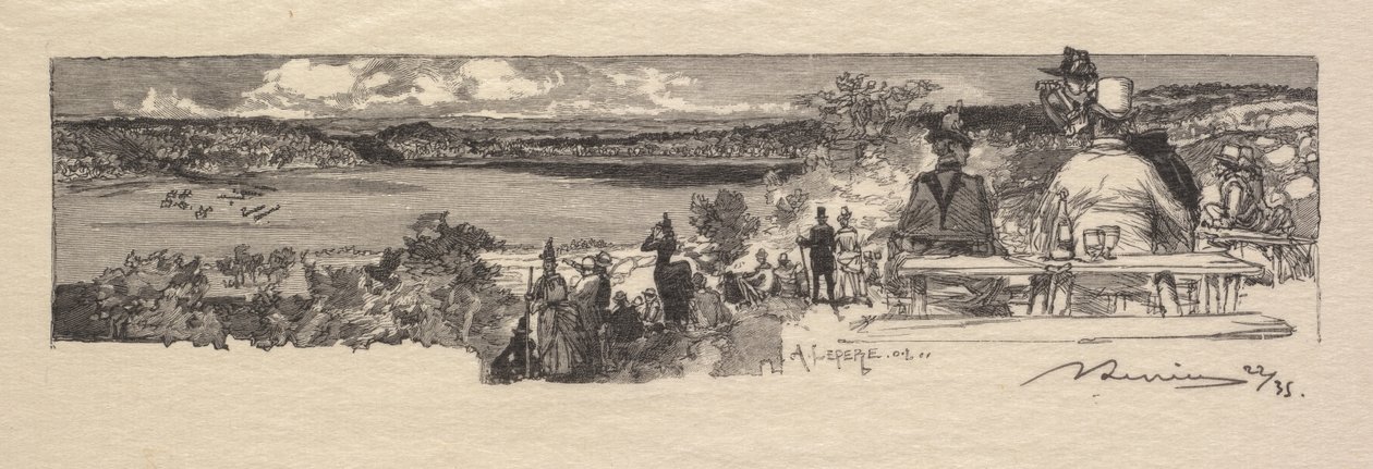 枫丹白露森林：索莱山谷枫丹白露：拉瓦莱德拉索尔，1890年。 作者 奥古斯特·路易斯·勒佩尔