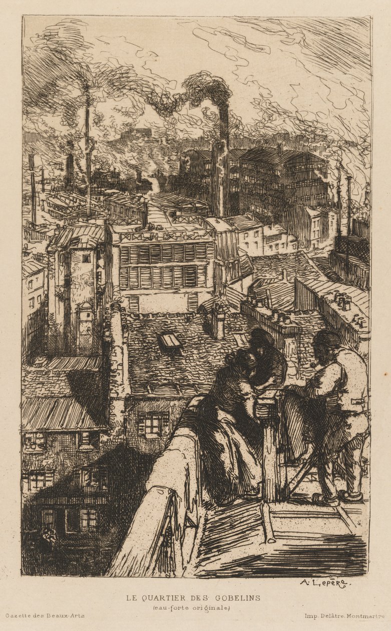 美术公报：Le Quartier des Gobelins，1889年。 作者 奥古斯特·路易斯·勒佩尔