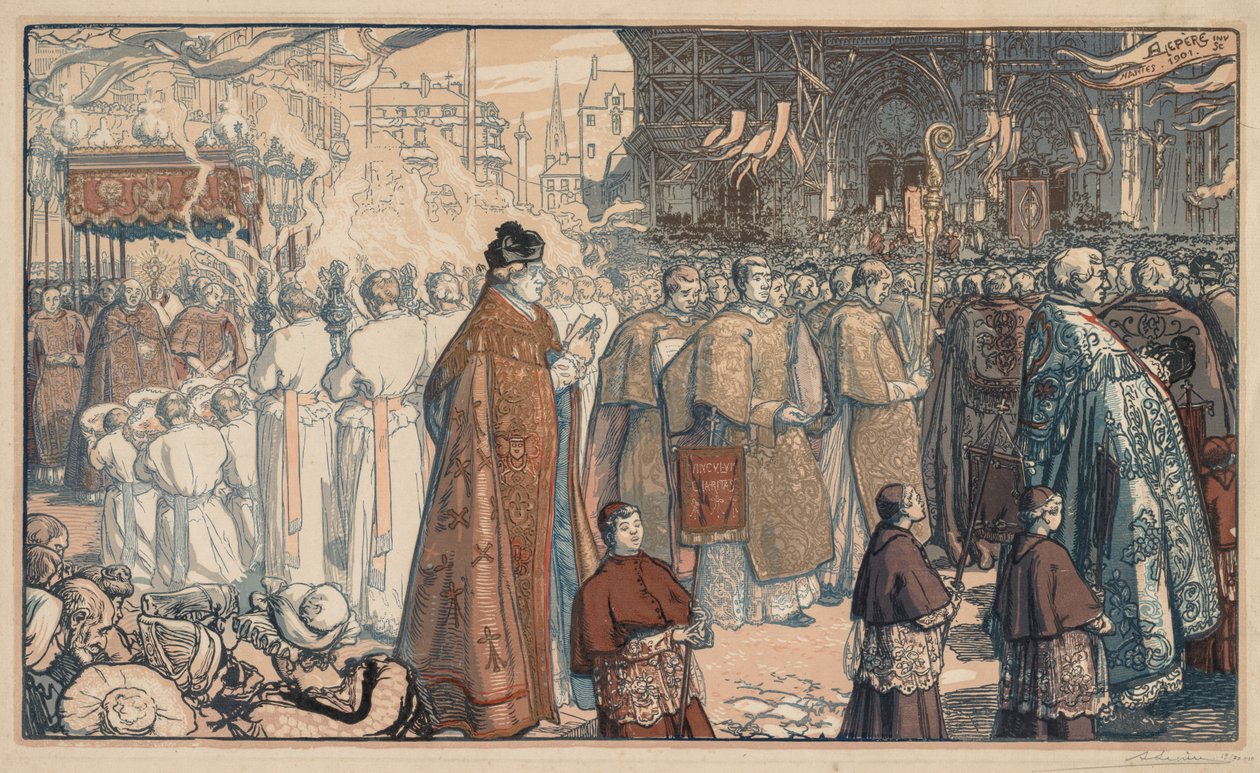 1901年，在南特举行的科珀斯克里斯蒂游行。 作者 奥古斯特·路易斯·勒佩尔