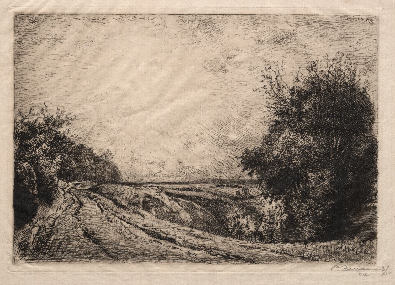 侯赛耶路（Route de la Houssoye），1913年。 作者 奥古斯特·路易斯·勒佩尔