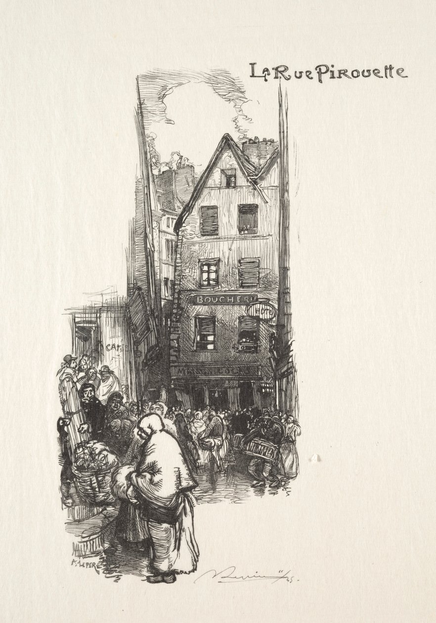 Rue Pirouette。 作者 奥古斯特·路易斯·勒佩尔