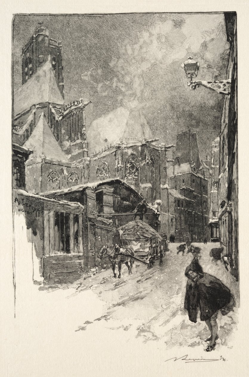 《 La Rue des Barres》，1886年。 作者 奥古斯特·路易斯·勒佩尔