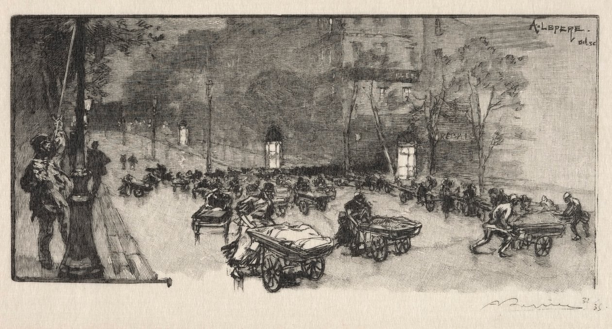 林荫大道（Le Boulevard），位于蒙马特浮堡（Fauborg Montmartre）拐角处 作者 奥古斯特·路易斯·勒佩尔
