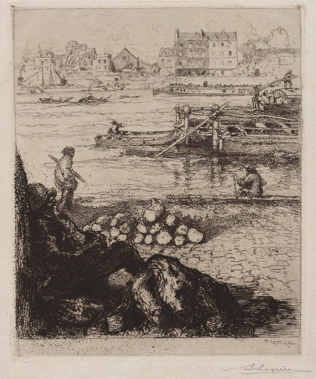 无袖衫：Quai de la Gare，1894年。 作者 奥古斯特·路易斯·勒佩尔