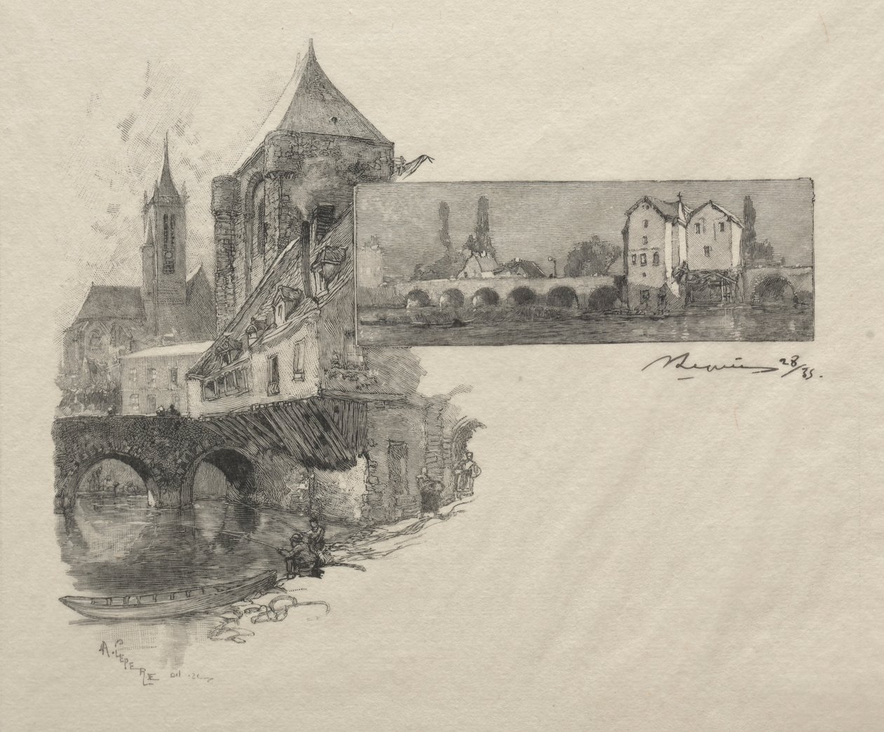 Moret-棕褐色的磨坊。 作者 奥古斯特·路易斯·勒佩尔