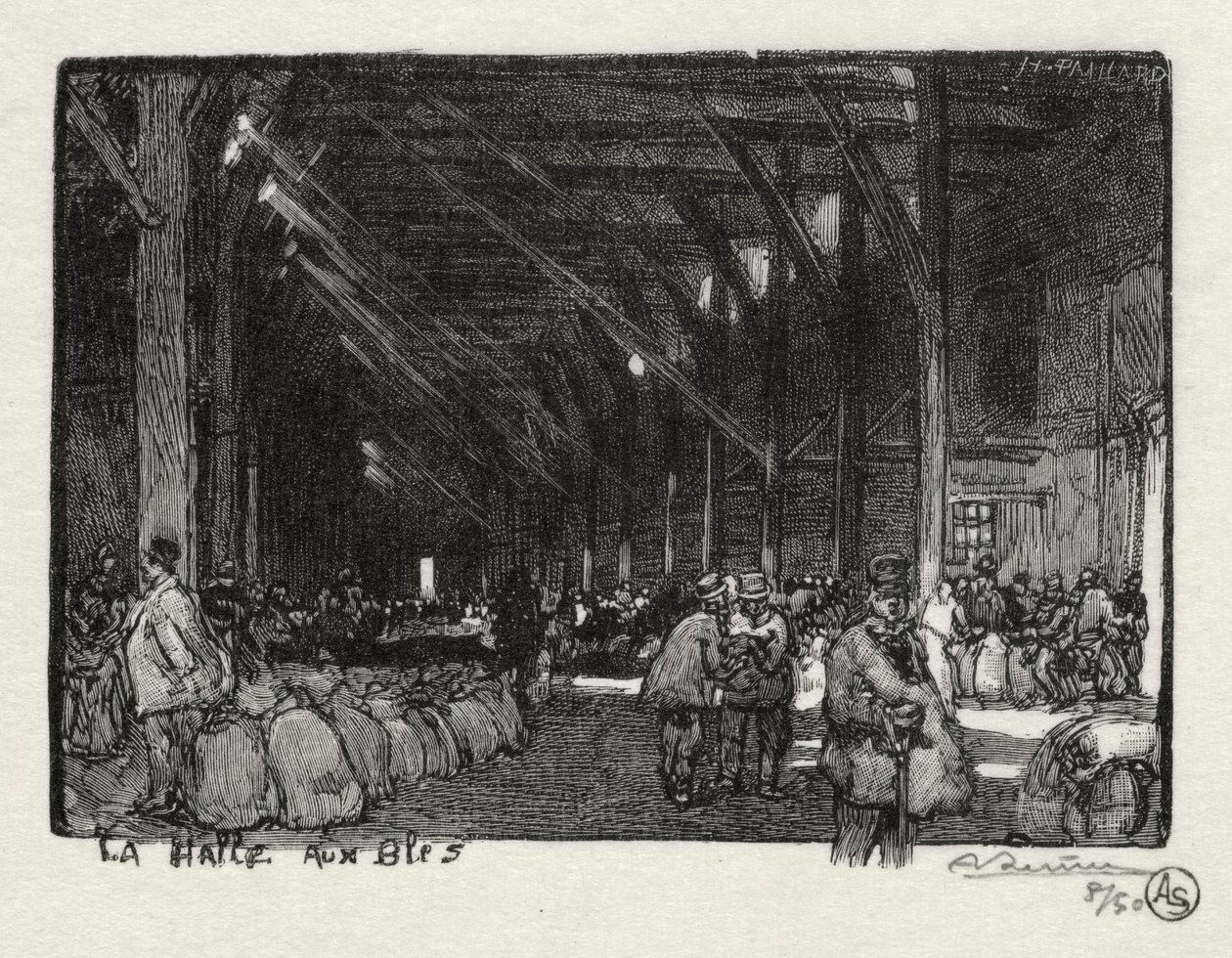 鲁昂插图：La Halle aux Blès 作者 奥古斯特·路易斯·勒佩尔