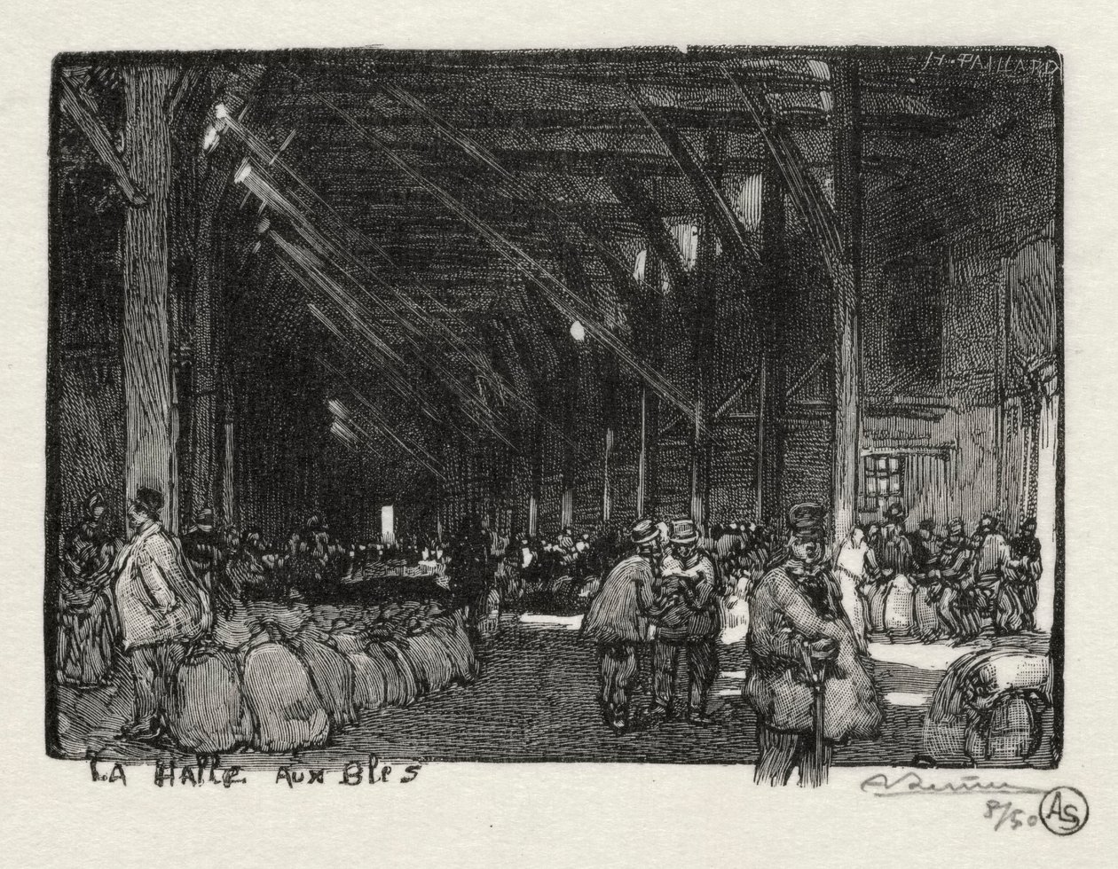鲁昂·伊卢斯特雷（RouenIllustré）：1896年，哈勒·布莱斯（Halle auxBlès）。 作者 奥古斯特·路易斯·勒佩尔