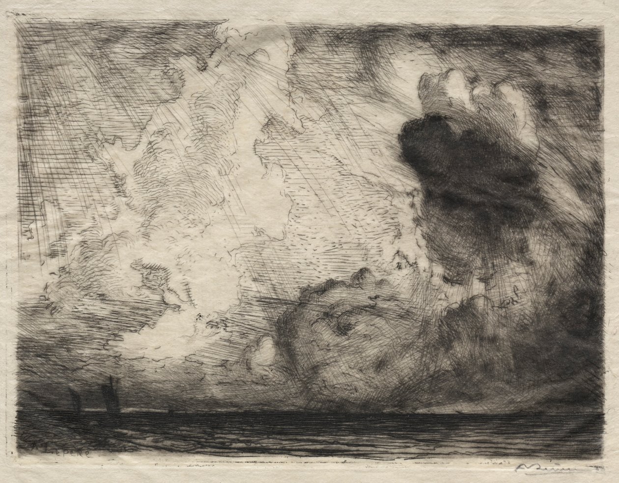 海景，1911年。 作者 奥古斯特·路易斯·勒佩尔
