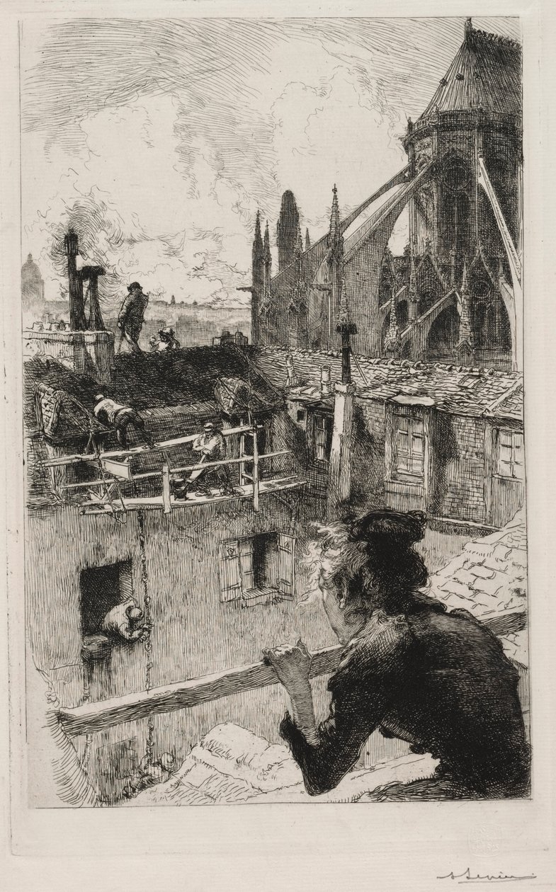 Sur les Toits pres Notre Dame 作者 奥古斯特·路易斯·勒佩尔