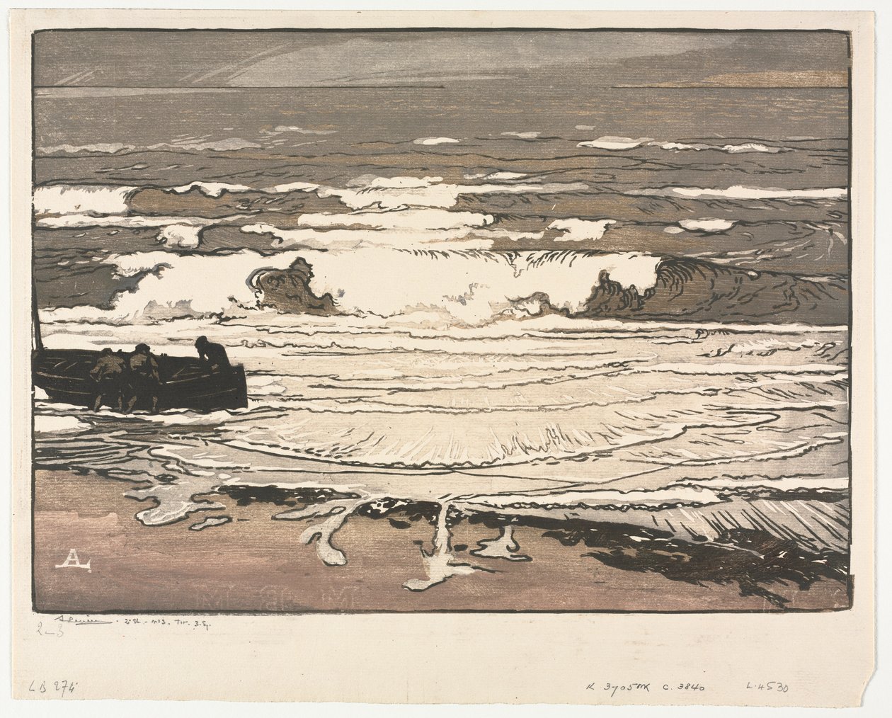 破浪，1901 年 9 月的潮汐 作者 奥古斯特·路易斯·勒佩尔
