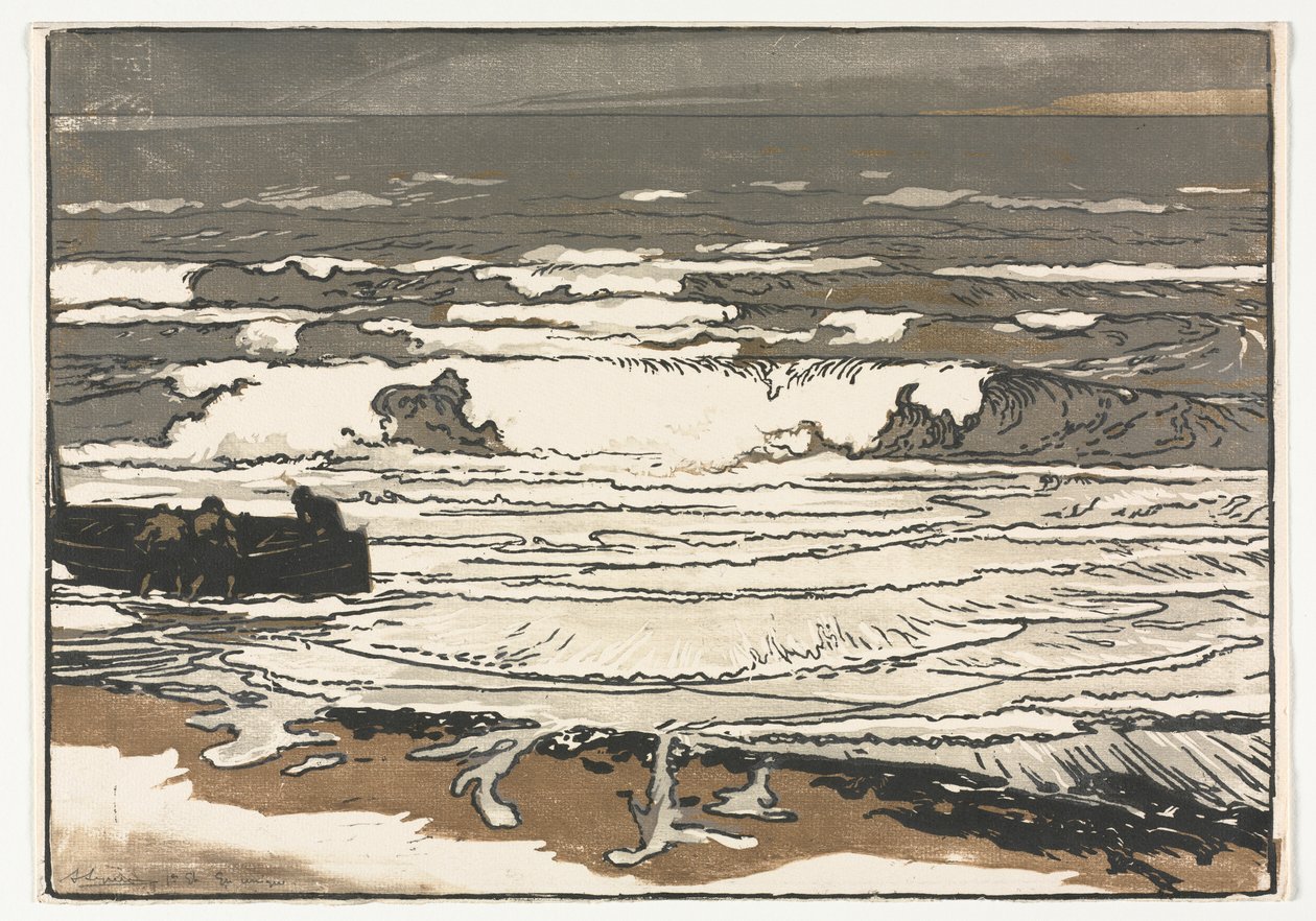 破浪，1901 年 9 月的潮汐 作者 奥古斯特·路易斯·勒佩尔