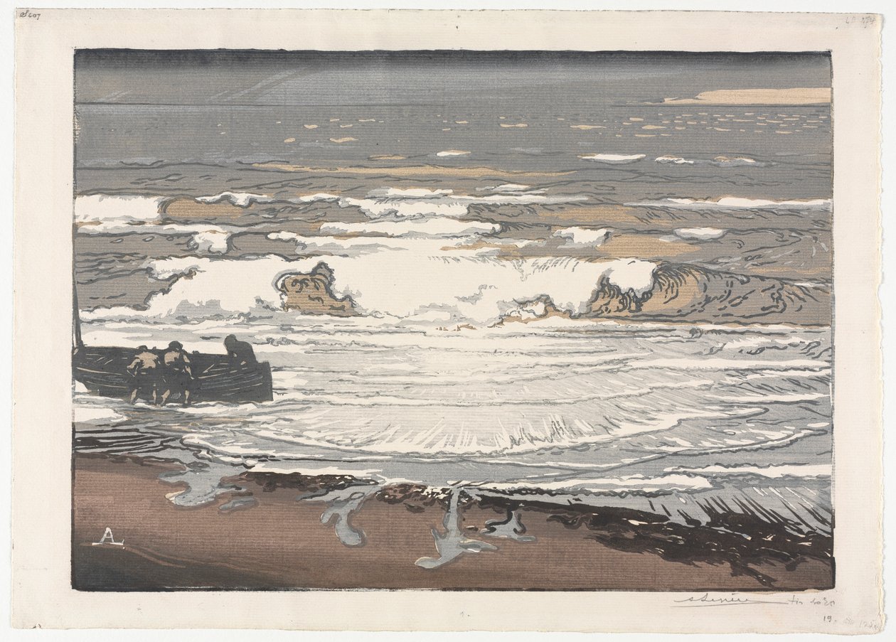 1901年9月的浪潮，1901年。 作者 奥古斯特·路易斯·勒佩尔