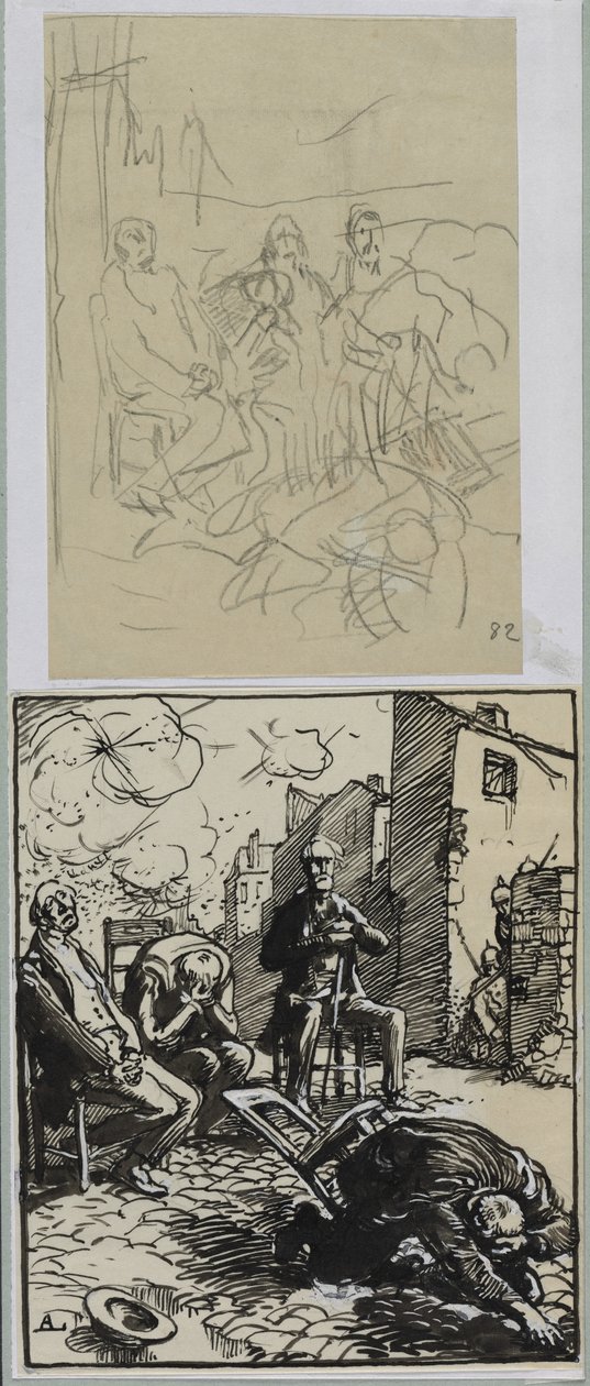 1914年，三名人质就座。 作者 奥古斯特·路易斯·勒佩尔