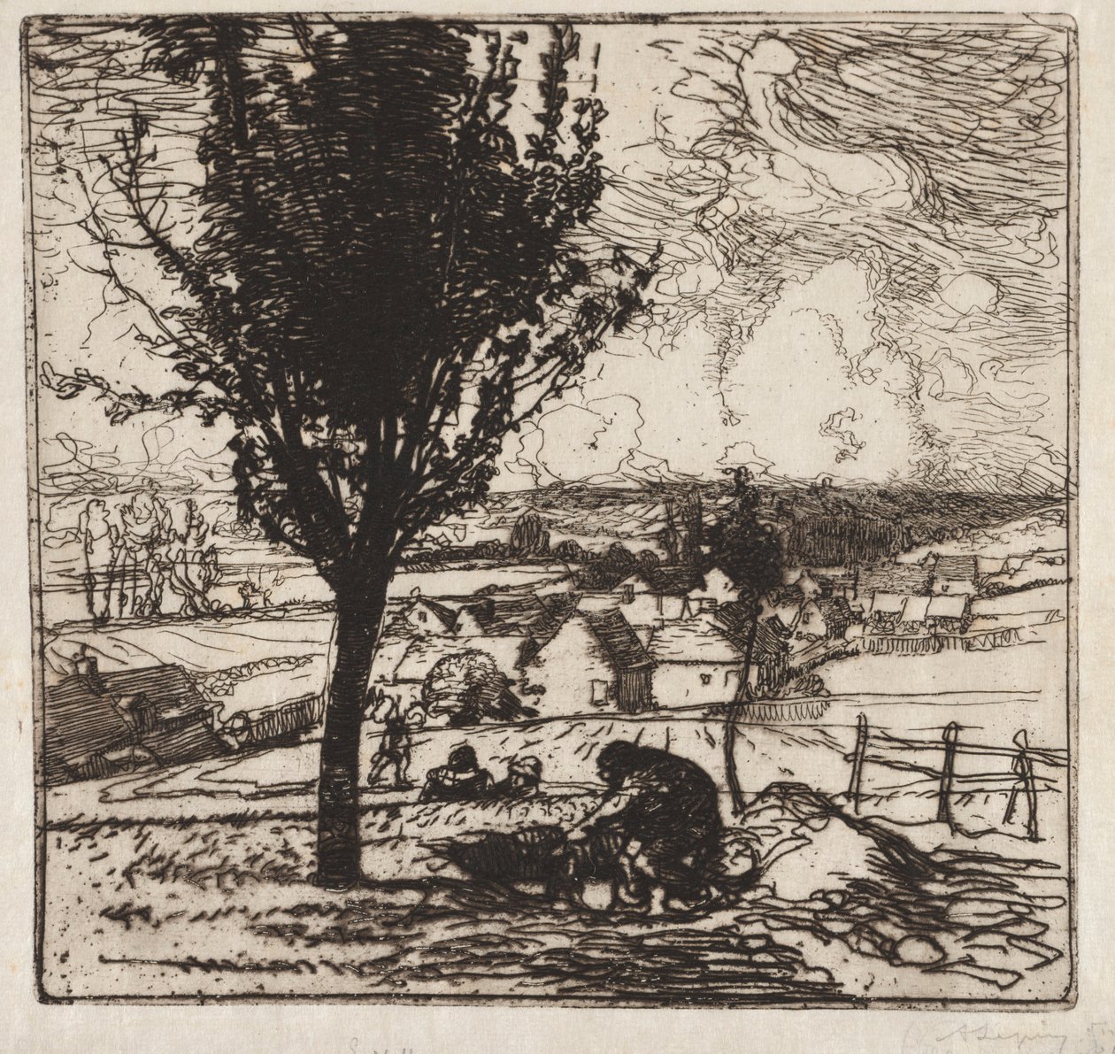 Veu de Jouy-le-Moutier，1893年。 作者 奥古斯特·路易斯·勒佩尔