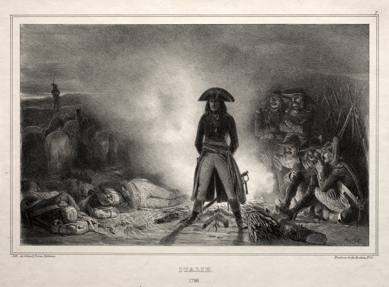 1836年专辑：意大利，1796年，拿破仑·波拿巴，1836年。 作者 奥古斯特·拉菲特（Auguste Raffet）