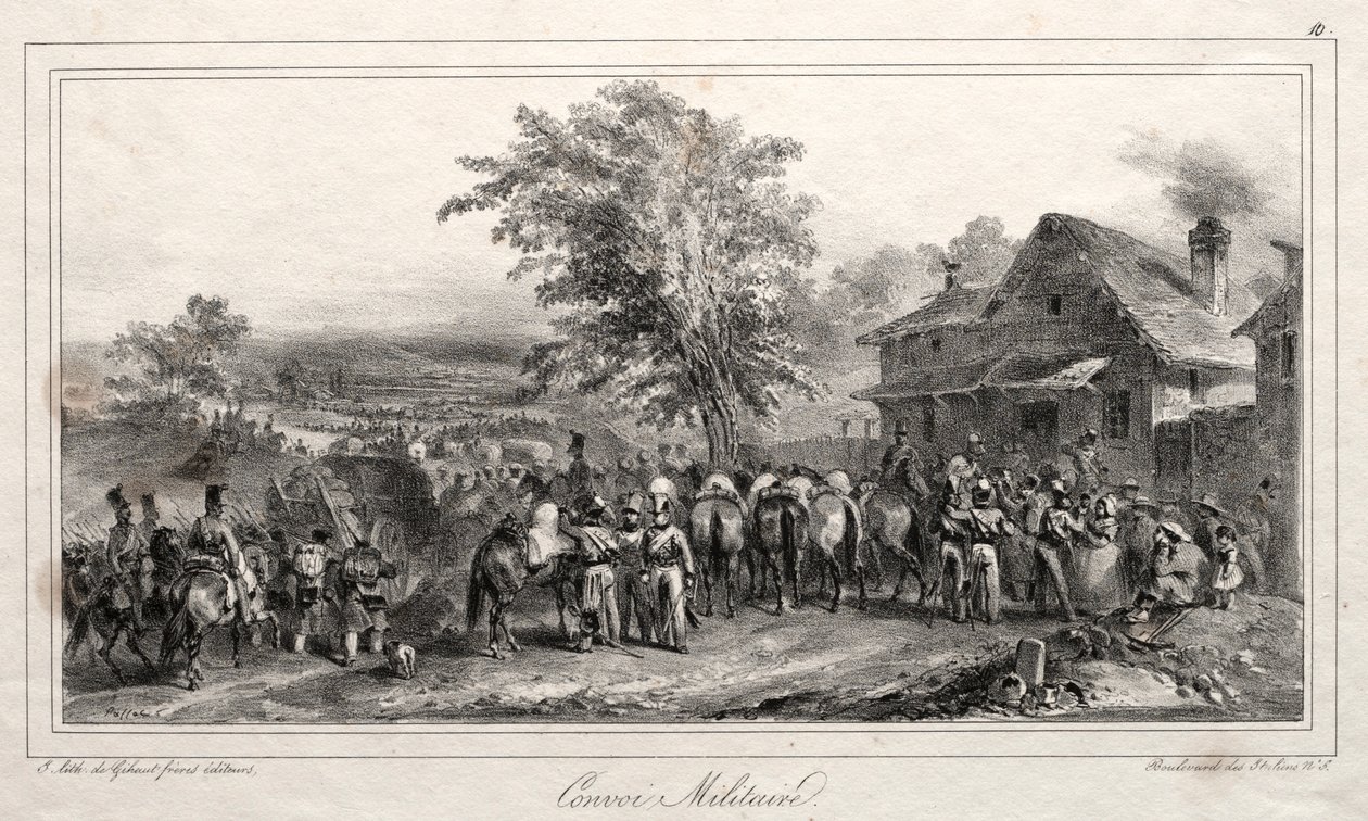 1831年专辑：军事车队，1831年。 作者 奥古斯特·拉菲特（Auguste Raffet）