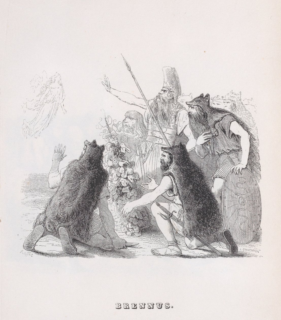 布伦努斯来自《贝朗热全集》，1836年 作者 奥古斯特·拉菲特（Auguste Raffet）