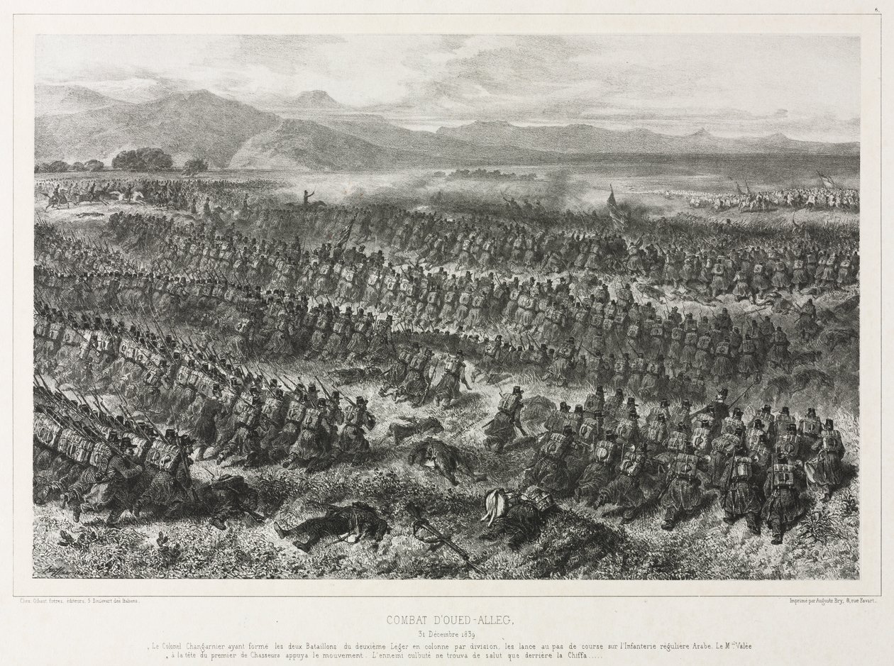 Oued-alleg 战斗，1839 年 12 月 31 日 作者 奥古斯特·拉菲特（Auguste Raffet）