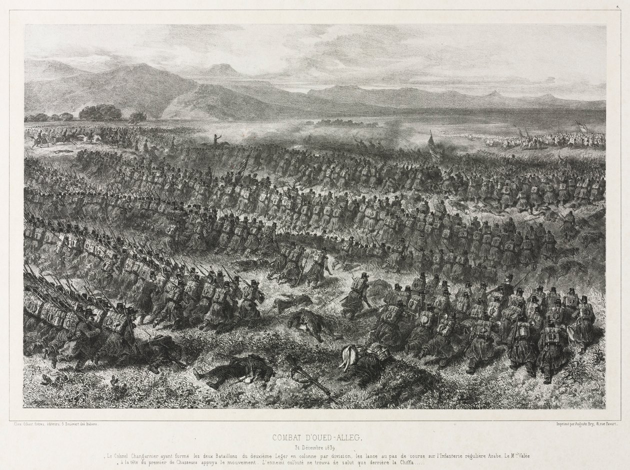1839年12月31日，战斗于Oued-alleg，1840年。 作者 奥古斯特·拉菲特（Auguste Raffet）