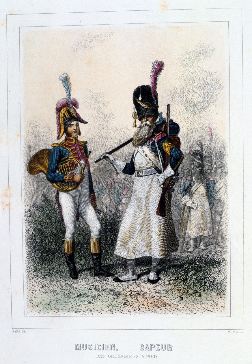 1859年，手榴弹兵的音乐家和S手。 作者 奥古斯特·拉菲特（Auguste Raffet）