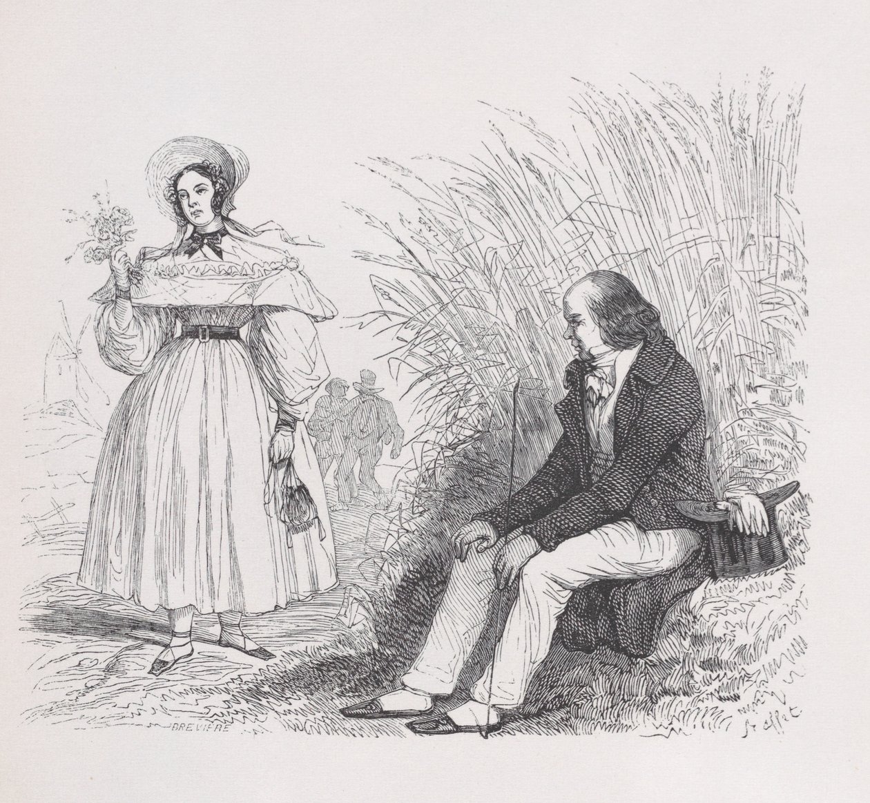 人民的女儿》选自《贝朗热全集》，1836年 作者 奥古斯特·拉菲特（Auguste Raffet）