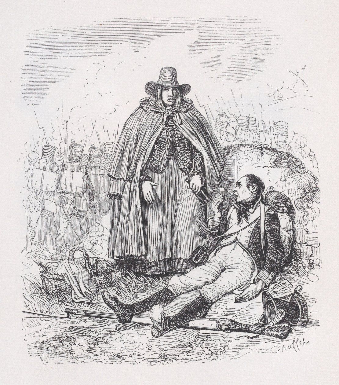 贝朗热全集》中的《维旺迪埃》，1836年。 作者 奥古斯特·拉菲特（Auguste Raffet）